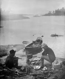 Our noon-day meal, between 1900 and 1905. Creator: Unknown