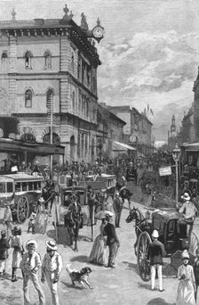 'Our Australian Colonies -- George Street -- The "Regent Street" of Sydney 1890. Creator: Unknown