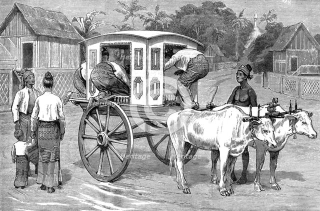 'Our Burmese sisters going for an afternoon call', 1886.  Creator: Unknown.