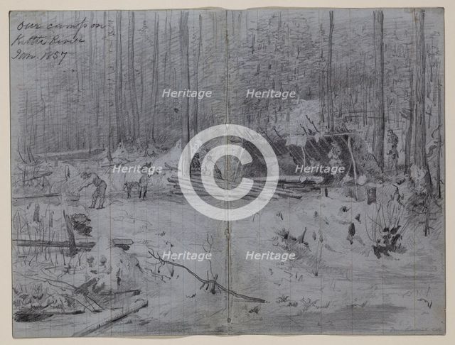 Our Camp on Kettle River, January 1857, c1857. Creator: Eastman Johnson.