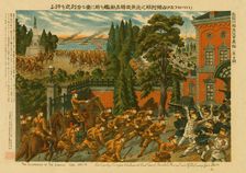 Our cavalry's occupied Khabarovsk, and march past took place in front of the enemy's gun..., c1919. Creator: Unknown