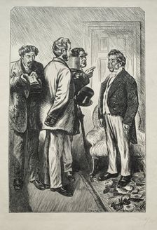 Our Christmas Turkey, Mr. Bobsby Concerned, 1868. Creator: Charles Samuel Keene (British, 1823-1891)