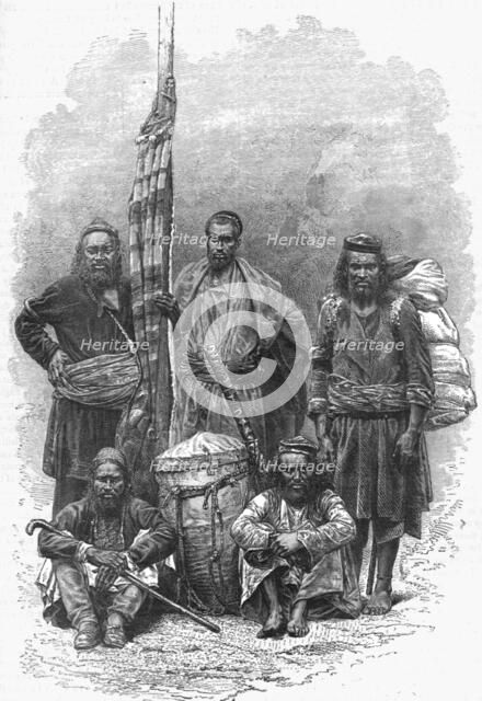 'Our Coolie Porters; Black Bear Shooting in the Himalayas', 1875. Creator: Unknown.