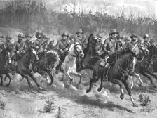 'Our Colonial Defences--A Company of the Mounted Rifles Manoeuvring in Victoria, Australia 1890. Creator: Unknown