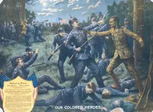 Our Colored Heroes. Henry Johnson, Needham Roberts, Honored as Heroes, 1918. Creator: Frank Hartley Anderson