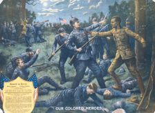 Our Colored Heroes. Henry Johnson, Needham Roberts, Honored as Heroes, 1918. Creator: Frank Hartley Anderson