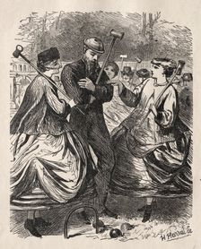 Our Croquet Party, 1864. Creator: George Louis Palmella Busson Du Maurier (British, 1834-1896)