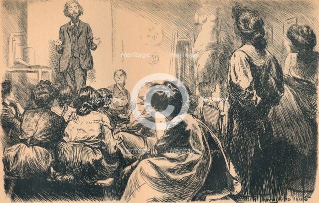 'Our Evening Art Classes Have Commenced', 1905. Artist: Frederick Henry Townsend.