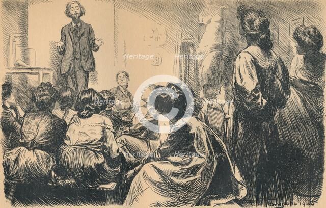 'Our Evening Art Classes Have Commenced', 1905. Artist: Frederick Henry Townsend.