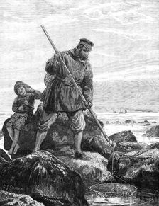 Our Fishing Industries: prawn-fishing at Hastings, 1883. Creator: William James Palmer