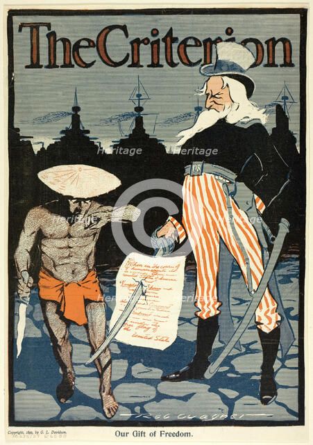 Our Gift of Freedom, from The Criterion, 1899. Creator: Roc Wagner.