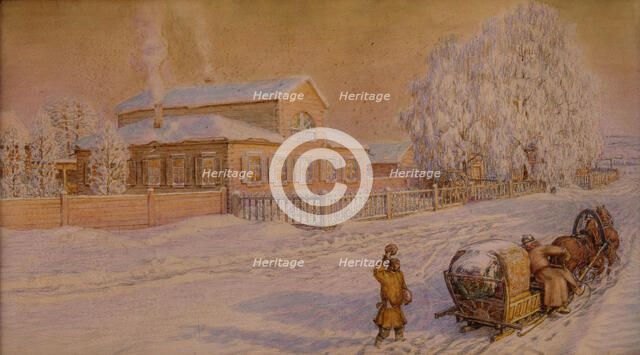 Our House in Ryabovo, 1918-1919. Artist: Vasnetsov, Appolinari Mikhaylovich (1856-1933)