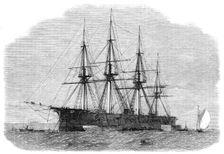 Our Iron-Clad Fleet: H.M. Steam-Frigate Achilles off Folly Point, Chatham, 1864. Creator: Unknown