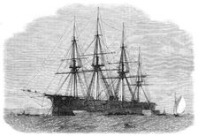 Our Iron-Clad Fleet: H.M. Steam-Frigate Achilles off Folly Point, Chatham, 1864. Creator: Unknown