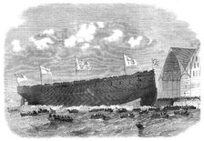 Our ironclad fleet: launch of the Royal Alfred screw-frigate at Portsmouth, on Saturday last, 1864. Creators: Edwin Weedon, Unknown