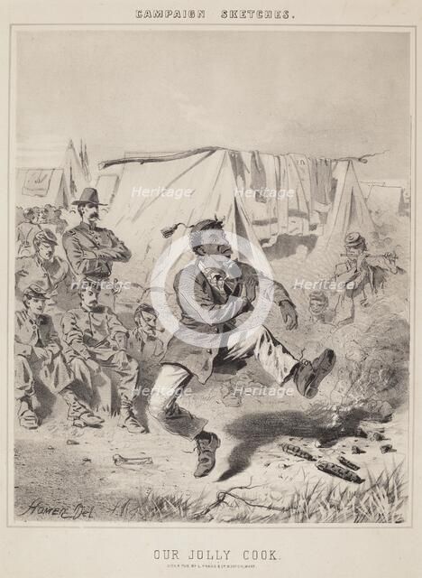 Our Jolly Cook (Campaign Sketches). Creator: Winslow Homer.