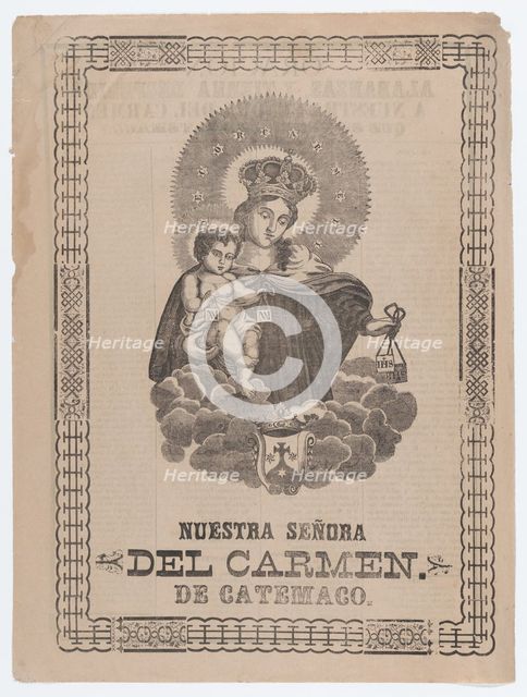 Our Lady of Catemaco holding the Christ Child, 1911., 1911. Creator: José Guadalupe Posada.