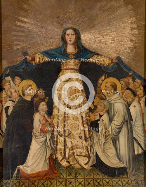 Our Lady of Grace and the Grand Masters of Montesa, c1412. Creator: Antoni Peris.