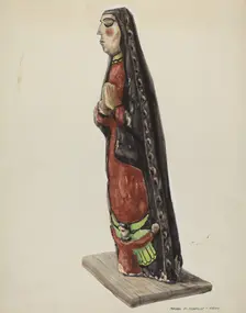 Our Lady of Guadalupe (Bulto), c. 1938. Creator: Majel G. Claflin
