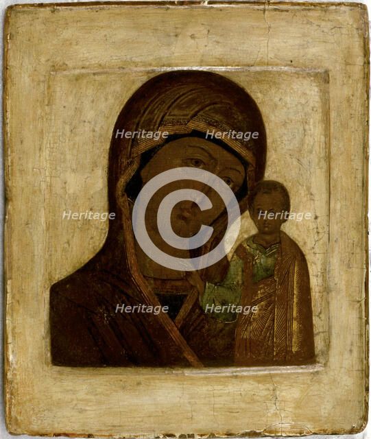 Our Lady of Kazan, Russian icon, 1600-1650. Creator: Unknown.