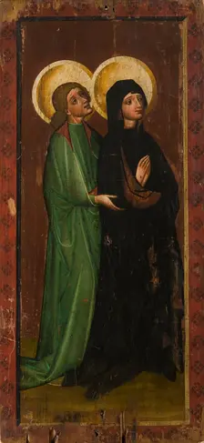 Our Lady of Sorrows and St John the Evangelist from the Scene of the Crucifixion, between 1440-1465. Creator: Unknown