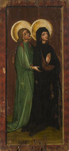 Our Lady of Sorrows and St John the Evangelist from the Scene of the Crucifixion, between 1440-1465. Creator: Unknown