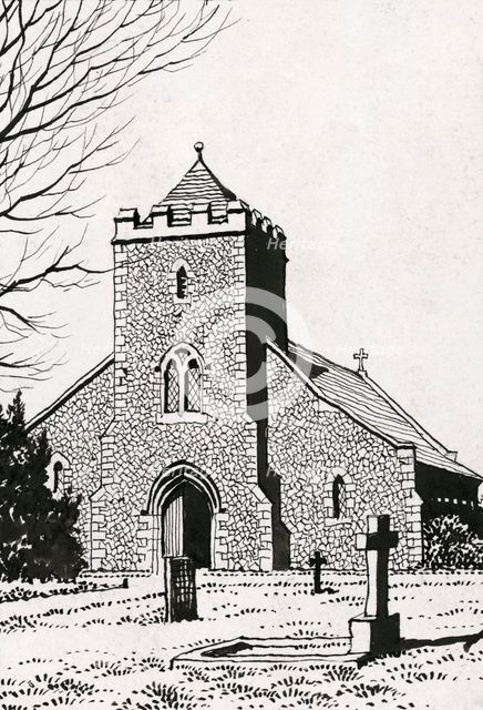 Our Lady of Sorrows Church, Effingham, Surrey, 1944. Artist: Peter Frederick Anson.