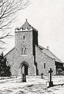 Our Lady of Sorrows Church, Effingham, Surrey, 1944. Artist: Peter Frederick Anson