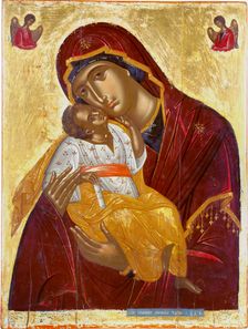 Our Lady of Tenderness (The Virgin Eleusa), 1609. Creator: Lambardos, Emmanuel (1587-1631)