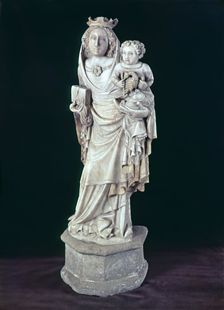 Our Lady of the Angels, made of alabaster during the last quarter of the fourteenth century