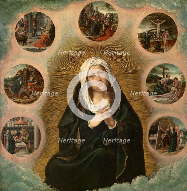 Our Lady of the Seven Sorrows, 1526. Creator: Orley, Bernaert, van (1488-1541).
