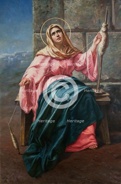 Our Lady the Spinner, 1897. Creator: Feliks Cichocki.