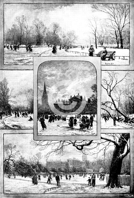 Our London Parks in Winter, 1895. Creator: Lascelles.