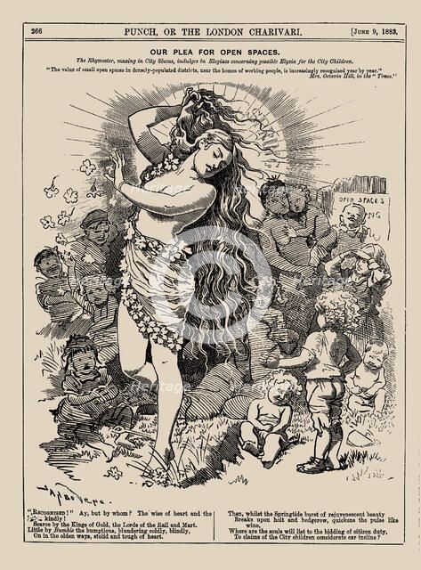 Our Plea for Open Spaces. (Punch, June 1883), 1883. Creator: Sambourne, Edward Linley (1844-1910).