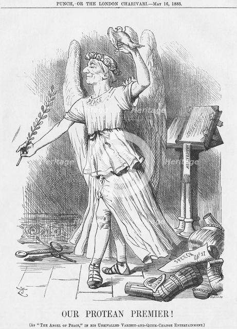 'Our Protean Premier!', 1885. Creator: Joseph Swain.