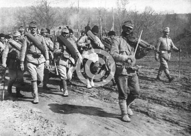 Our Romanian Allies; The Romanian army regrouped after the trials of 1916: a regiment..., 1917. Creator: Unknown.