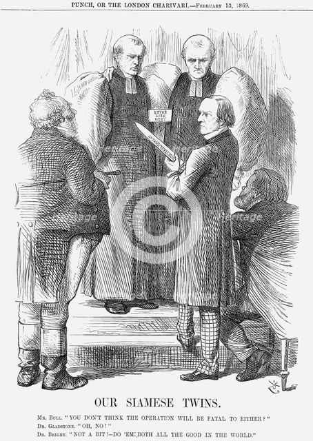 'Our Siamese Twins', 1869. Creator: John Tenniel.
