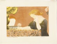 Our Souls, in Languorous Gestures, plate nine from Love, 1898, published 1899. Creator: Maurice Denis