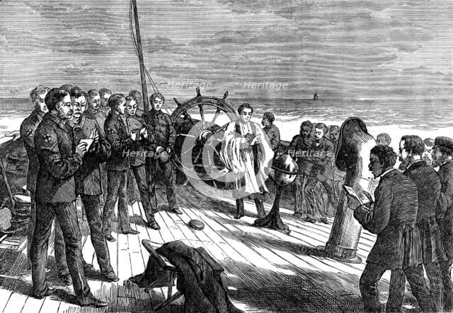 Our special artist's voyage to the Gold Coast - Sunday morning on board the Volta, 1873. Creator: Unknown.