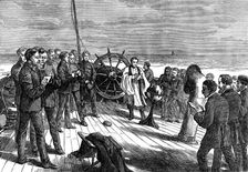 Our special artist's voyage to the Gold Coast - Sunday morning on board the Volta, 1873. Creator: Unknown