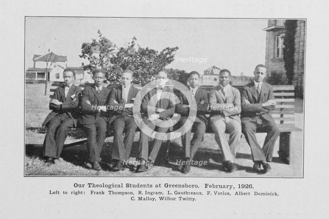 Our theological students at Greensboro, February, 1926, 1927. Creator: Unknown.