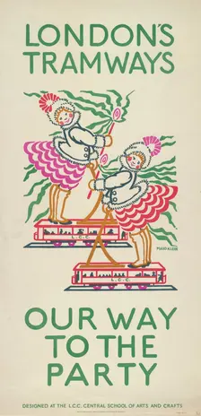 Our Way to the Party London County Council (LCC) Tramways poster, 1924. Artist: Maud Klein