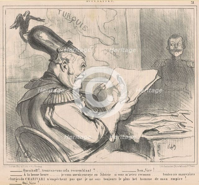 Oursikoff!..trouvez-vous cela ressemblant?, 19th century. Creator: Honore Daumier.