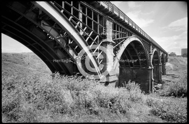 Ouseburn Viaduct with accommodation arch, Stepney Road, Newcastle upon Tyne, c1955-c1980. Creator: Ursula Clark.