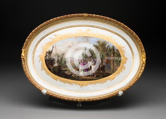 Oval Tray, Meissen, c. 1780. Creator: Meissen Porcelain.