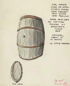 Oval Water Cask, 1935/1942. Creator: Unknown