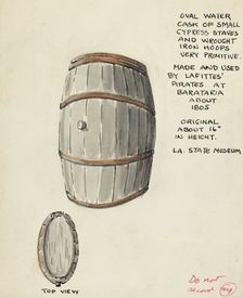 Oval Water Cask, 1935/1942. Creator: Unknown