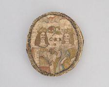 Oval Box Showing Charles II and Catherine of Braganza, England, c. 1660. Creator: Unknown