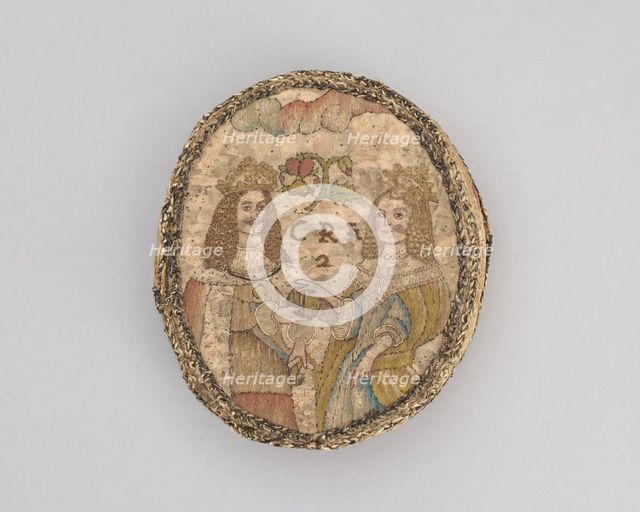 Oval Box Showing Charles II and Catherine of Braganza, England, c. 1660. Creator: Unknown.