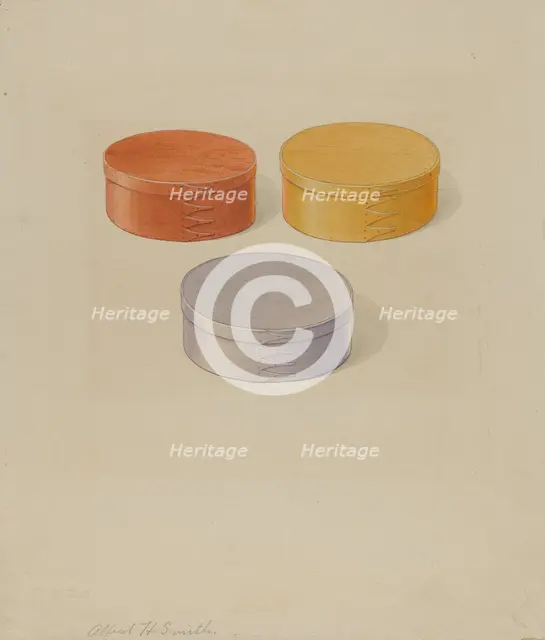 Oval Boxes, c. 1936. Creator: Alfred H. Smith.